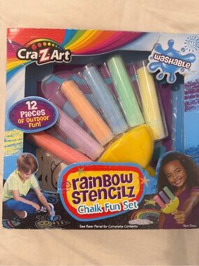 Cra-Z-Art Rainbow Stencilz Chalk Set - Pastel Multicolor